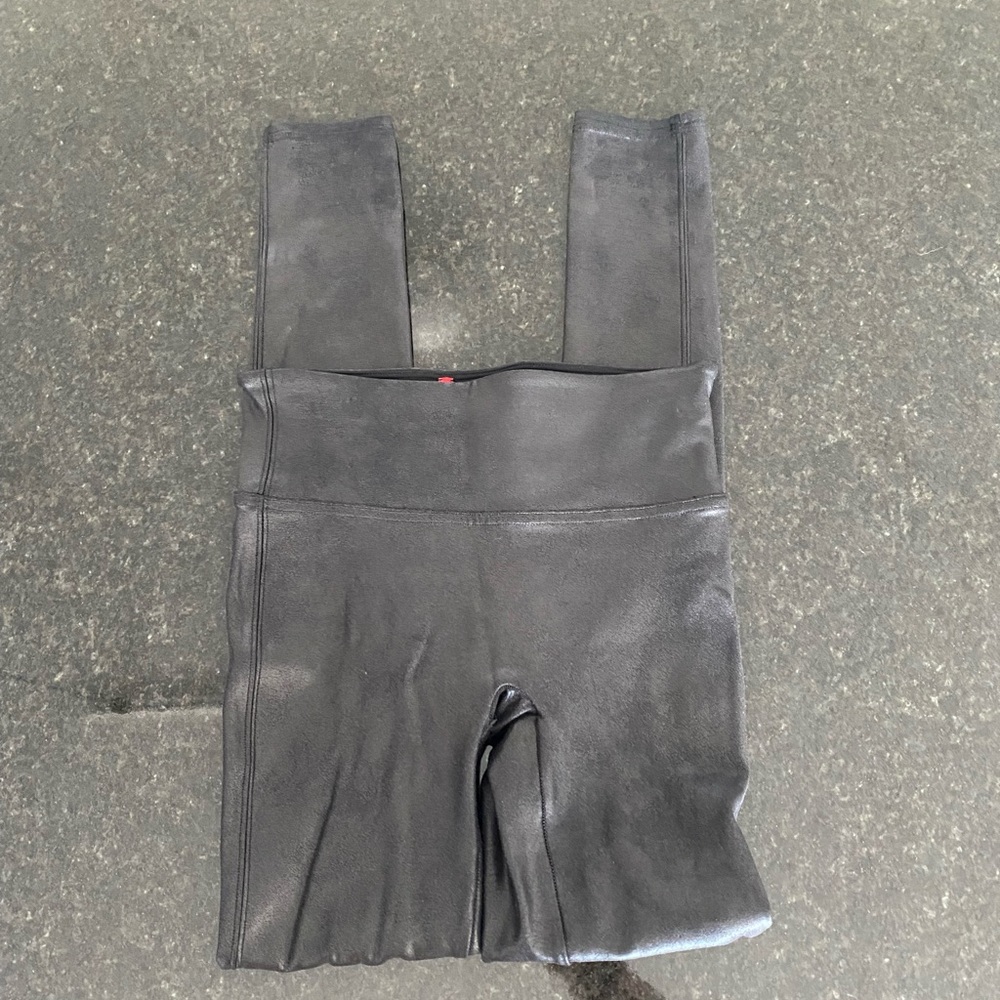 SPANX Faux Leather Leggings XS
